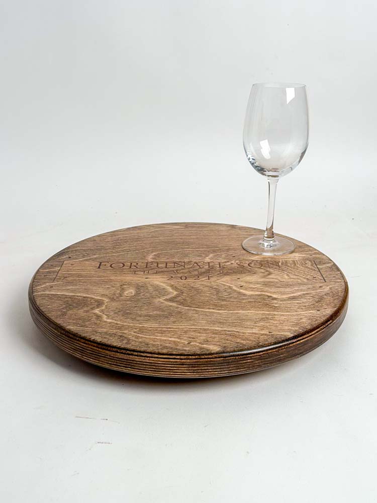 16" Fortunate Son Crate Lazy Susan -Provincial stain - Image 5