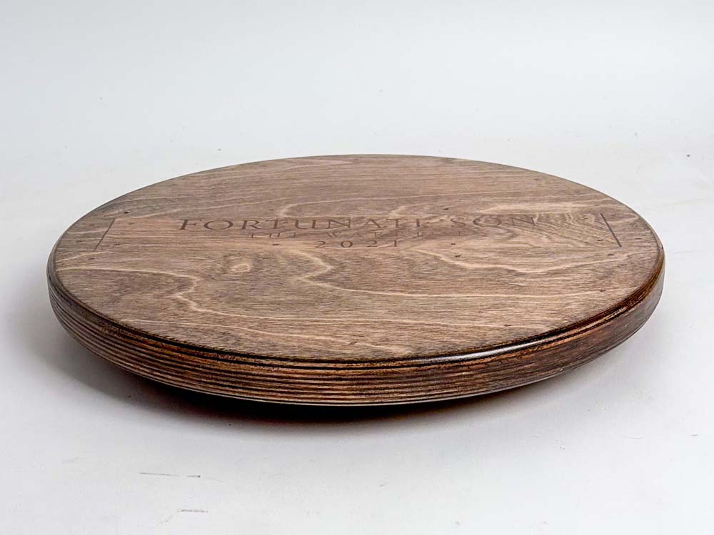 16" Fortunate Son Crate Lazy Susan -Provincial stain - Image 2