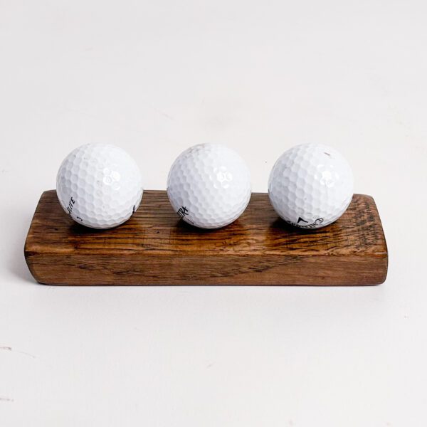 3 Golf Ball Display -Dark Walnut