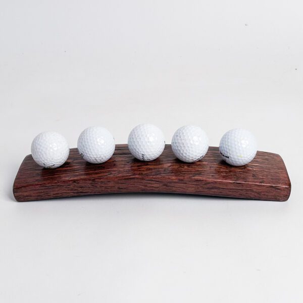 5 Golf Ball Display -Red Mahogany