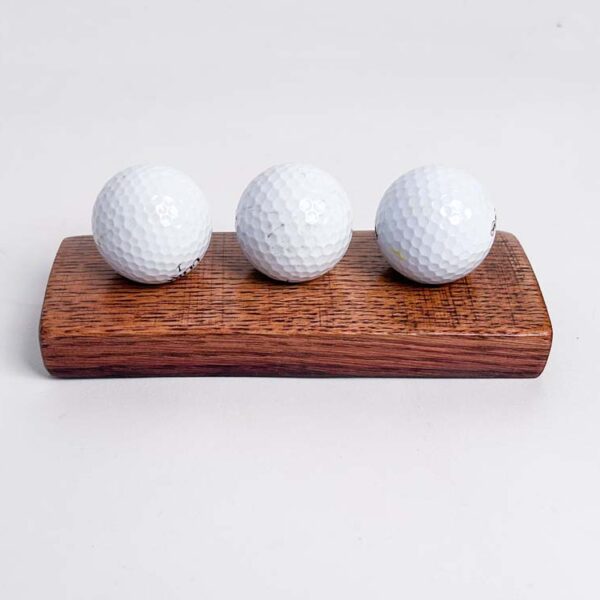 3 Golf Ball Display -Red Mahogany