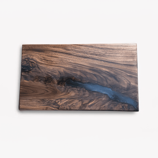 Walnut Cheese Boad with Epoxy River