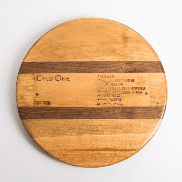 Opus One Lazy Suzan with Walnut Inlay