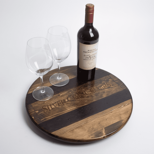 Silver Oak Crate Lazy Susan