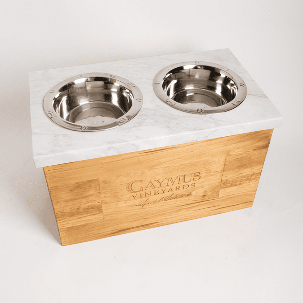 Gallery Detail: Caymus Crate Marble Dog Feeder