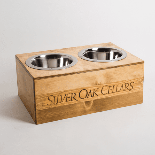 Large Silver Oak Wine Crate Feeder