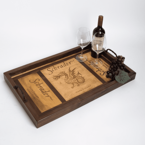 Schrader Wine Crate Tray with Twisted Handles