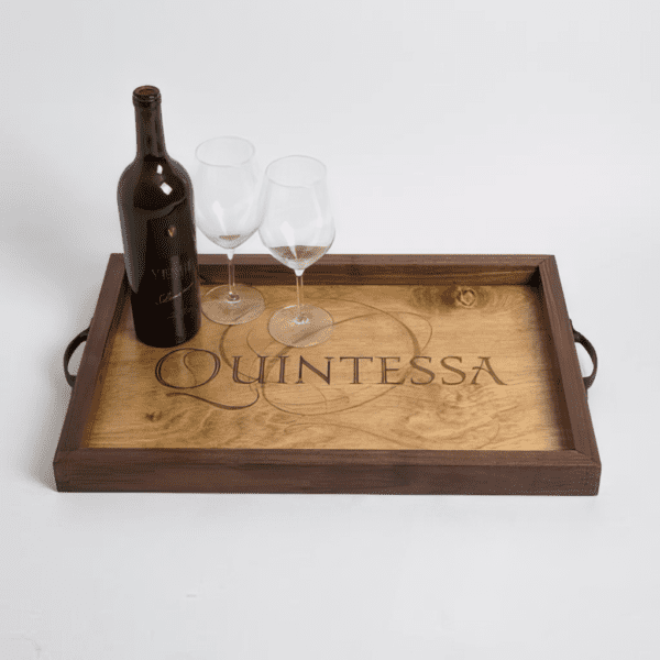 Quintessa Crate Tray with Walnut Sides