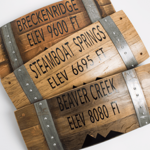 Mountain Elevation Sign | Alpine Wine Design