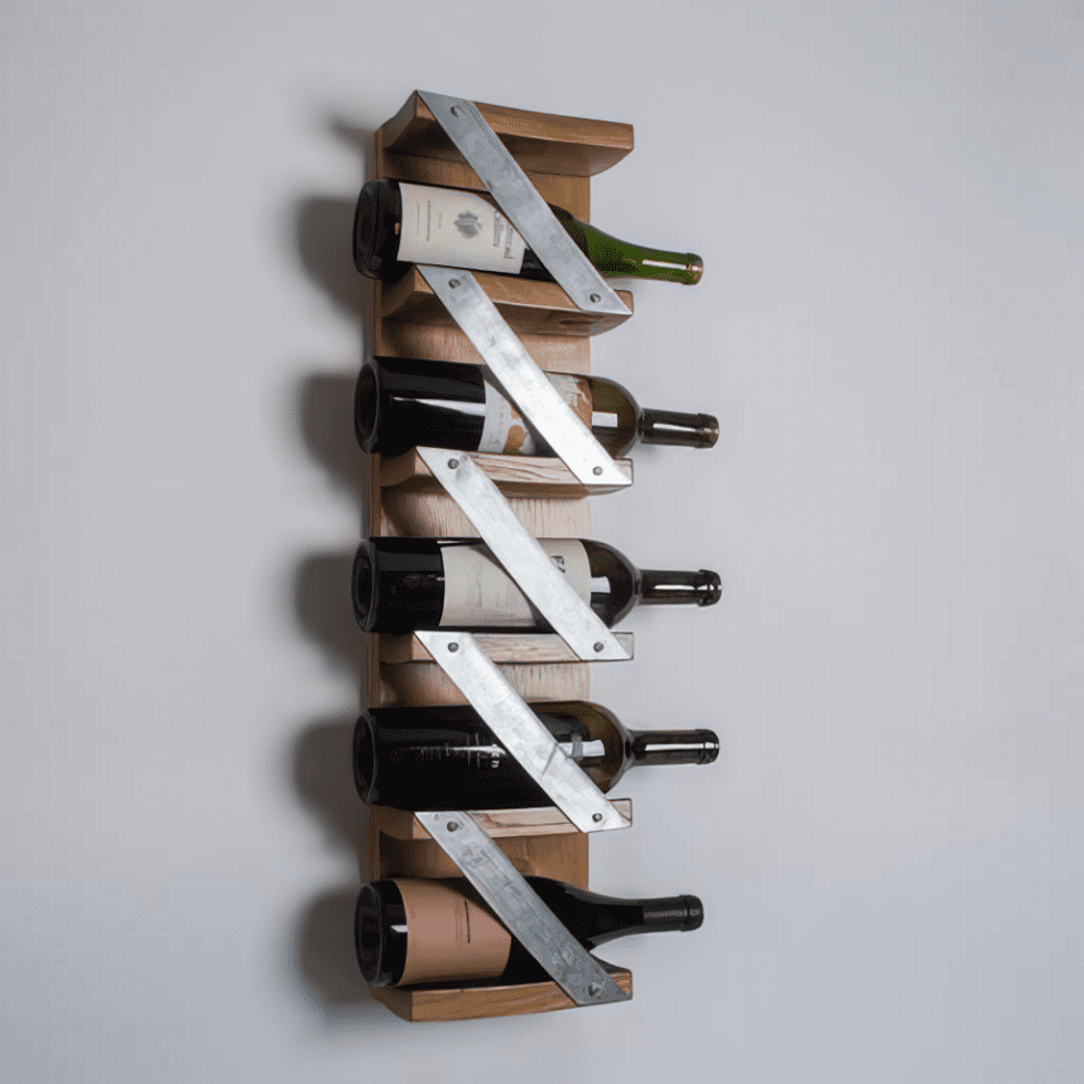 Modern Industrial Wall Wine Rack Alpine Wine Design