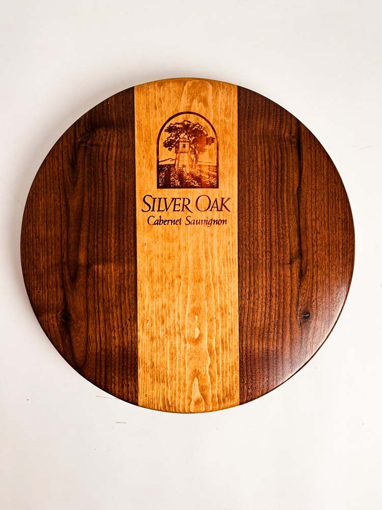 16" Silver Oak Crate Lazy Susan with Walnut - Image 5