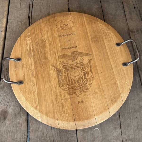 Limited Edition Vintage Barrel Head Cheeseboard -American Pioneer Wine Growers