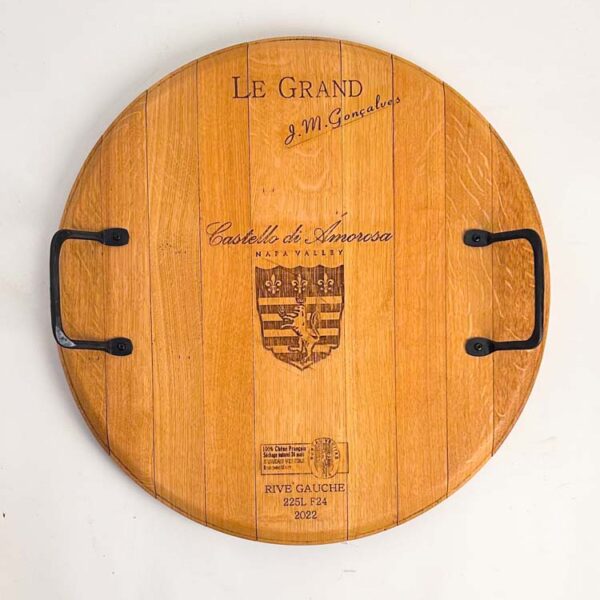 Limited Edition Vintage Barrel Head Cheeseboard -Castello di Amarosa