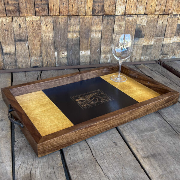 Del Dotto Crate Tray with Walnut Sides