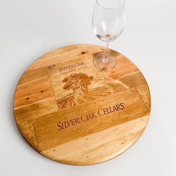 Silver Oak Crate Lazy Susan -Tree Image