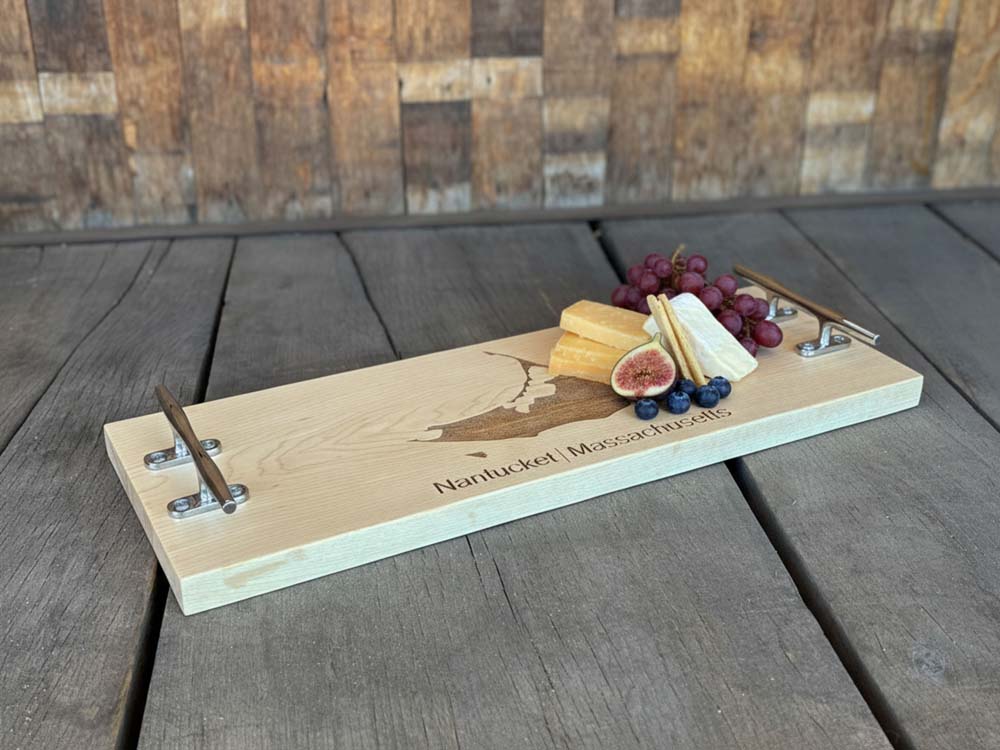 Large Nantucket Island Handled Cheeseboard -Maple - Image 2