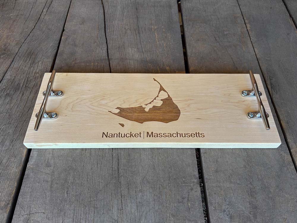 Large Nantucket Island Handled Cheeseboard -Maple - Image 9