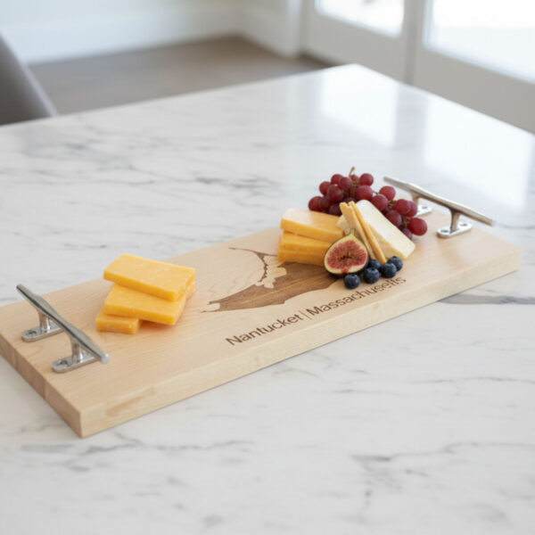 Large Nantucket Island Handled Cheeseboard -Maple