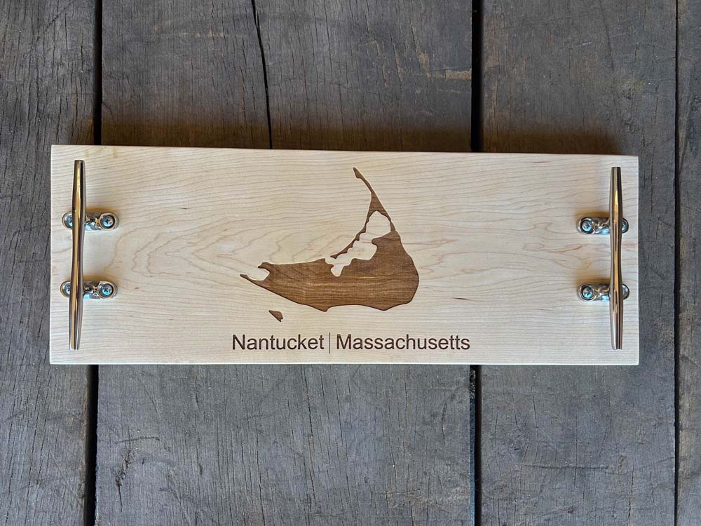 Large Nantucket Island Handled Cheeseboard -Maple - Image 5