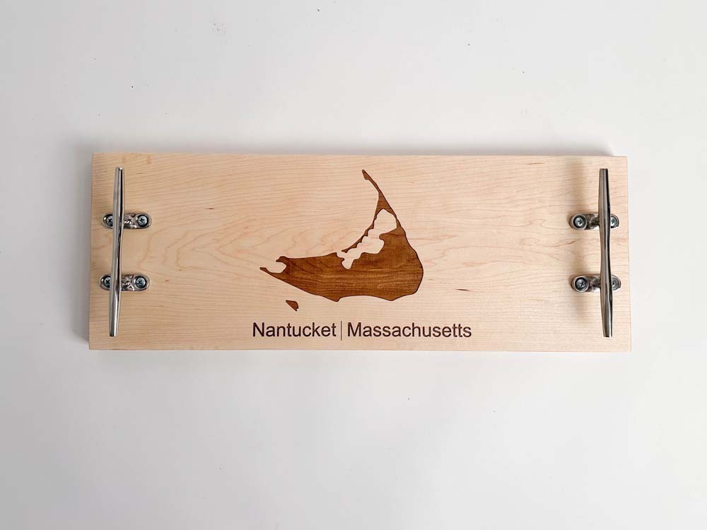 Large Nantucket Island Handled Cheeseboard -Maple - Image 10