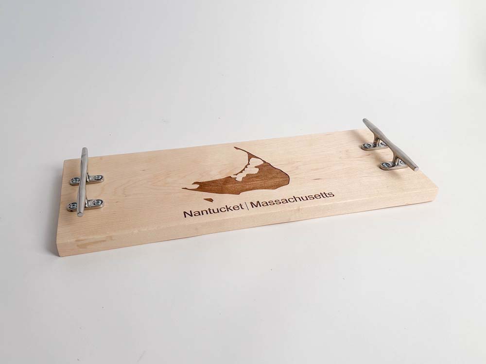 Large Nantucket Island Handled Cheeseboard -Maple - Image 6