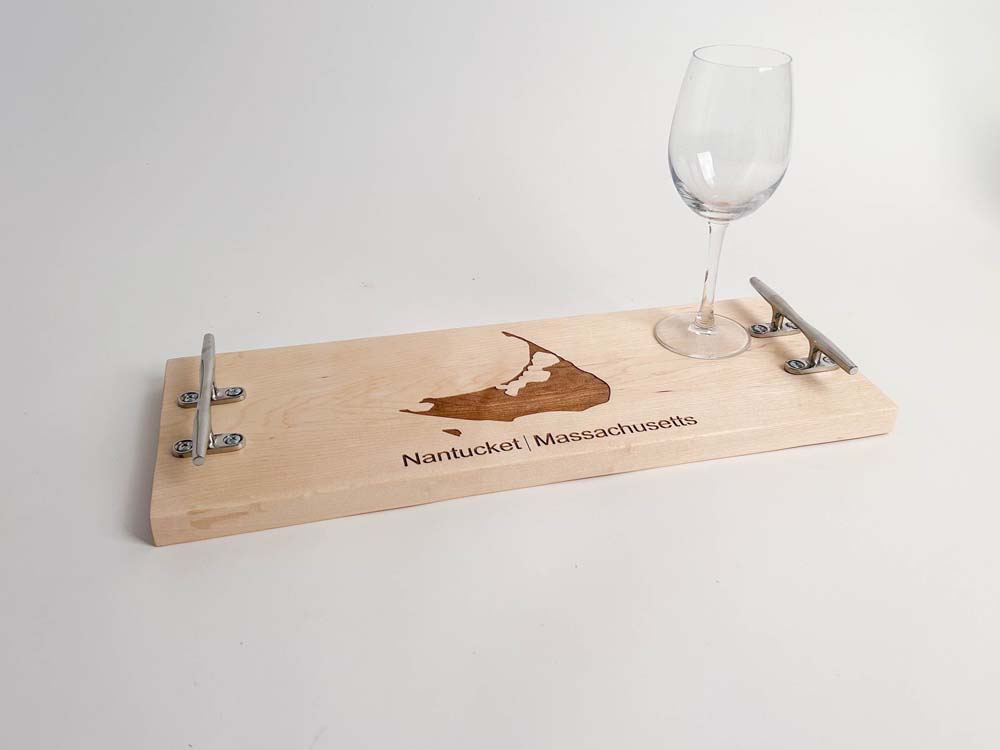 Large Nantucket Island Handled Cheeseboard -Maple - Image 4