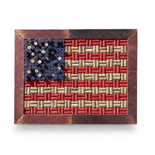 American Flag Wine Cork Wall Art